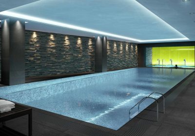 نمونه کار پیاده سازی و اجرای استخر در استخر ایده آل