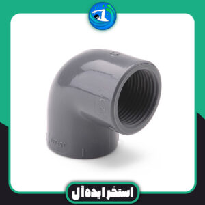 زانو یک سر دنده سایز 40 - 90 درجه upvc