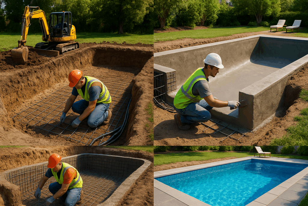 مراحل ساخت و طراحی صفر تا صد استخر